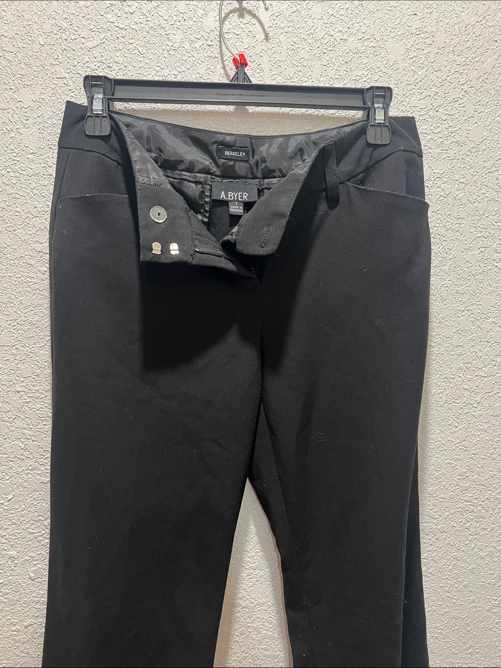 A. Byer Black Straight-Leg Dress Pants